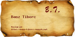 Basz Tiborc névjegykártya